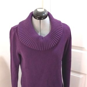 PRIA Wine Cowl Neck 100% Cotton Sweater